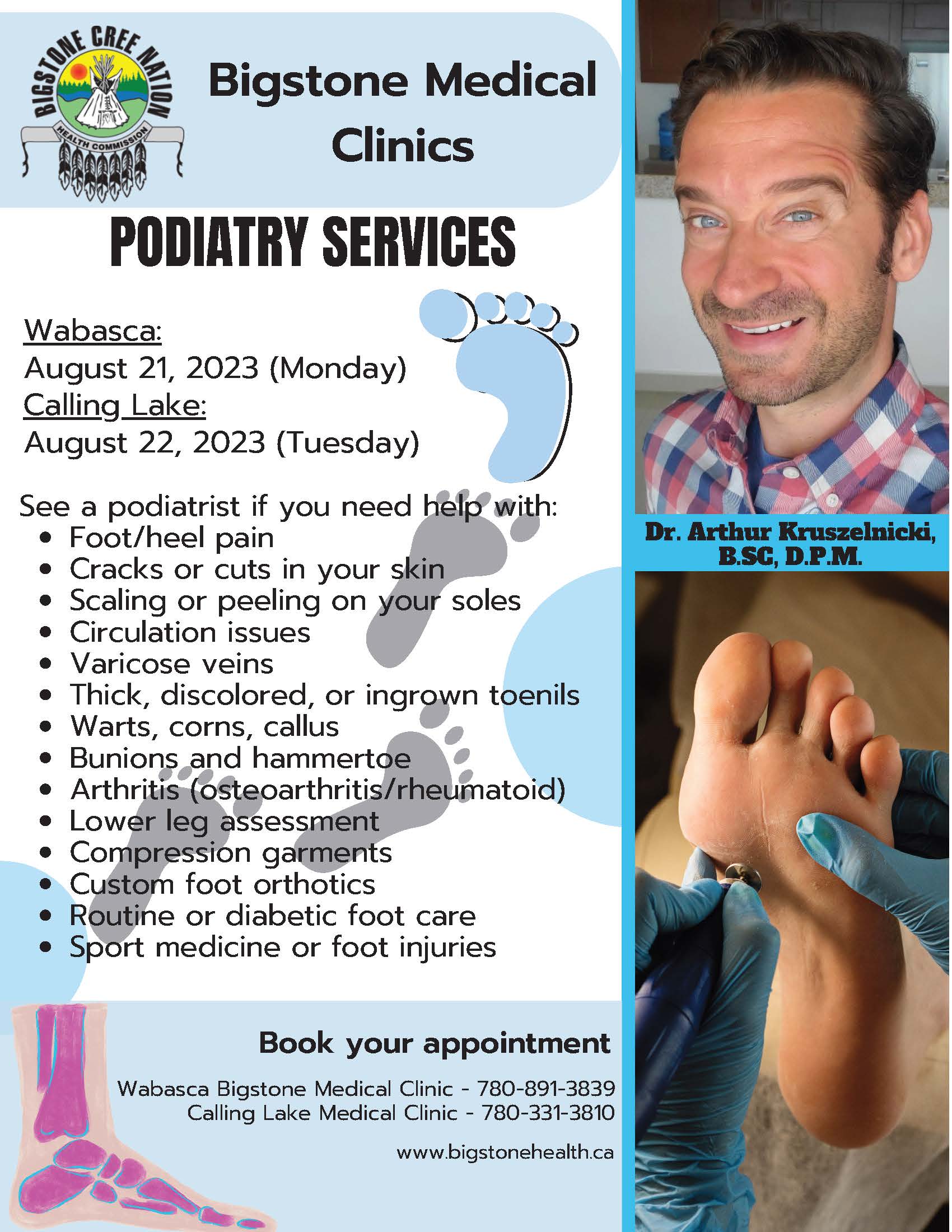 Podiatry Clinic Schedule Bigstone Health Commission